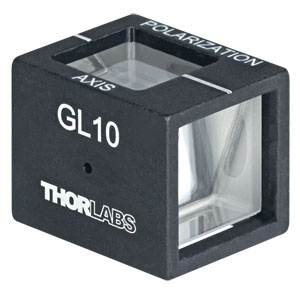 GL10 - Mounted Glan-Laser Polarizer, Ø10 mm CA, Uncoated 