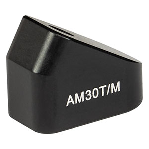 AM30T/M - 30° 角度付きブロック、M4タップ穴、M4ネジ付きポスト取付け可能(ミリ規格)