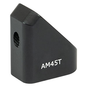 AM45T - 45° 角度付きブロック、#8-32タップ穴、#8-32ネジ付きポスト取付け可能(インチ規格)