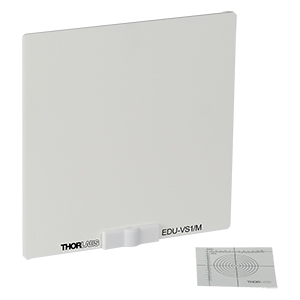 EDU-VS1/M - ポスト取付け可能観測スクリーン、白色ポリスチレン製、150 mm x 150 mm(ミリ規格)