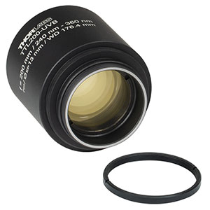 TTL200-UVB - Tube Lens, f = 200 mm, ARC: 240 - 360 nm, External M32 x 0.5 and SM1.5 Threads