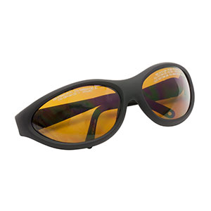 LG9B - レーザ保護メガネ、ブラウンレンズ、可視光透過率：25%、スポーツタイプ