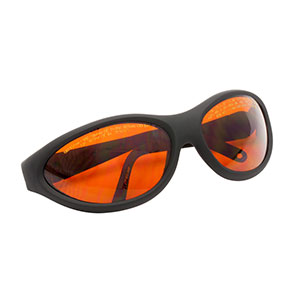 LG10B - レーザ保護メガネ、アンバーレンズ、可視光透過率：35%、スポーツタイプ
