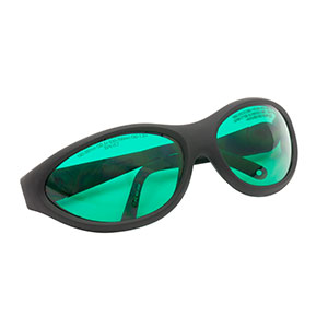 LG13B - レーザ保護メガネ、ターコイズレンズ、可視光透過率：39%、スポーツタイプ