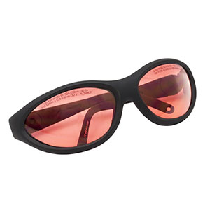 LG14B - レーザ保護メガネ、ピンクレンズ、可視光透過率：47%、スポーツタイプ