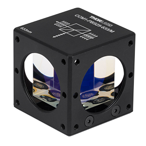 CCM1-PBS25-633/M - 30 mm Cage-Cube-Mounted Polarizing Beamsplitter Cube, 633 nm, M4 Tap
