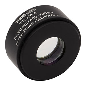 TTL200-A - Tube Lens, f = 200 mm, ARC: 350 - 700 nm, External SM2 Threads