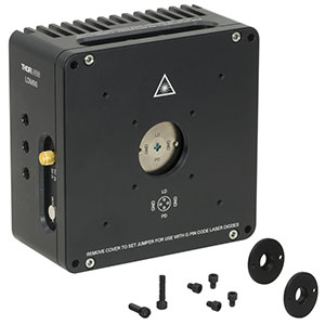 LDM90 - TEC付きマウント、Ø9.0 mm半導体レーザ用、ピンコードA/B/C/D/E/G/H、1/4in-20タップ穴(インチ規格)