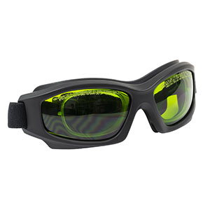 LG2C - レーザ保護メガネ、グリーンレンズ、可視光透過率：19%、ゴーグルタイプ