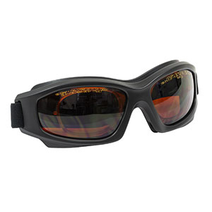 LG12C - レーザ保護メガネ、ブラウンレンズ、可視光透過率：11%、ゴーグルタイプ