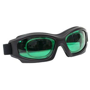 LG13C - レーザ保護メガネ、ターコイズレンズ、可視光透過率：39%、ゴーグルタイプ