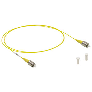 P1-630Y-FC-1 - Single Mode Patch Cable, 633 - 780 nm, FC/PC, Ø900 µm Jacket, 1 m Long