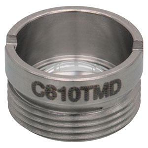 C610TMD - f = 4.0 mm, NA = 0.62, WD = 1.1 mm, DW = 410 nm, Mounted Aspheric Lens, Uncoated