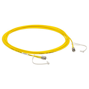 P1-S405-FC-5 - Single Mode Patch Cable with Pure Silica Core Fiber, 400 - 680 nm, FC/PC, Ø3 mm Jacket, 5 m Long