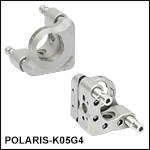 Polaris<sup>®</sup> Ø12.7 mm(Ø1/2インチ)接着式キネマティックミラーマウント、2アジャスタ型