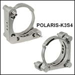 Ø76.2 mm(Ø3インチ)用Polaris<sup>®</sup>キネマティックミラーマウント、2アジャスタ付き