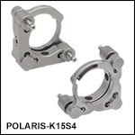 Polaris<sup>®</sup>キネマティックミラーマウント、Ø38.1 mm(Ø1.5インチ)光学素子用、2アジャスタ付き
