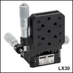 XYZステージ、移動量25 mm、クロスローラーベアリング