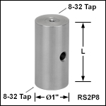 Ø1インチピラーポスト、#8-32タップ穴付き(インチ規格)