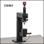 複屈折イメージング顕微鏡、手動式対物アーム付き