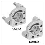 Ø1/2in Kinematic Mirror Mounts, 3 Adjusters, Monolithic Optic Retention Ø1/2in Kinematic Mirror Mounts, 3 Adjusters, Monolithic Optic Retention