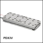 50 mm直線移動ステージ、ピエゾ慣性アクチュエータおよび光学式エンコーダ付き、真空対応 50 mm直線移動ステージ、ピエゾ慣性アクチュエータおよび光学式エンコーダ付き、真空対応