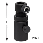 高さ調節機能付きØ12 mm～Ø12.7 mm(Ø1/2インチ)ポストホルダ