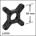 ケージシステム変換アダプタ、30 mm-60 mm、厚さ12.7 mm