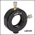 Ø25  mm～Ø25.4 mm(1インチ)光学素子用XY移動レンズマウント、ポスト取付け可能