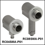 SMAコネクタ付き反射型コリメータ、保護膜付き銀コーティング