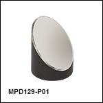Ø25.4 mm(Ø1インチ) 90°軸外放物面ミラー、保護膜付き銀コーティング 