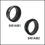  Ø25 mm～Ø25.4 mm(Ø1インチ)光学素子用マウント-SM1ネジ変換マウント