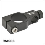 直角クランプ、Ø25 mm(Ø1インチ)ポストとØ12.7 mm(Ø1/2インチ)ポストの接続用