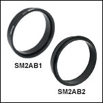 Ø50 mm～Ø50.8 mm(Ø2インチ)光学素子用マウント-SM2ネジ変換マウント