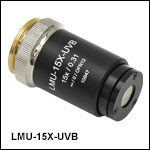 UV集光対物レンズ Microspot®、狭帯域