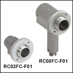 FC/PCコネクタ付き反射型コリメータ、UV域強化アルミコーティング