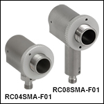 SMA905コネクタ付き反射型コリメータ、UV域強化アルミコーティング