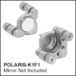 Ø25.4 mm(Ø1インチ)光学素子用Polaris低歪みキネマティックミラーマウント、2アジャスタ型