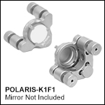 Ø25.4 mm(Ø1インチ)光学素子用Polaris低歪みキネマティックミラーマウント、2アジャスタ型