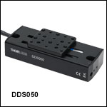 DCダイレクトドライブサーボモータ付き直線移動ステージ:移動量50 mm