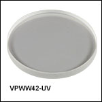 UV溶融石英(UVFS)ウェッジウィンドウ、ARコーティング: 245～400 nm