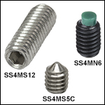 M4 x 0.7 Stainless Steel or Alloy Steel Setscrews