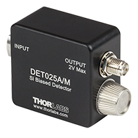 DET025A/M 2 GHz 自由空間光用Siディテクタ、ウィンドウ付き