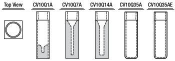 UV Fused Quartz Cuvettes Drawing