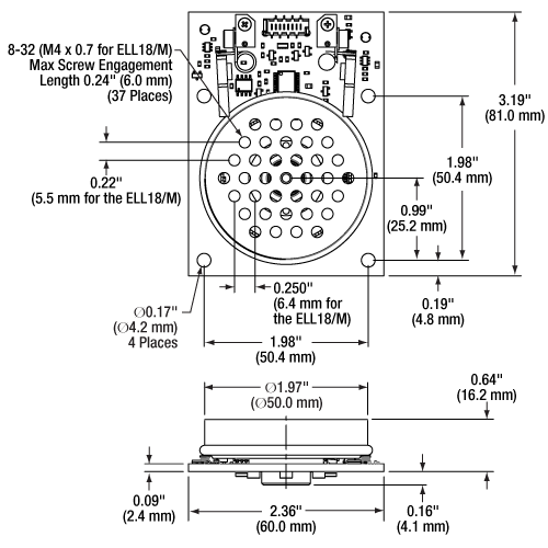 Mechanical Drawings of the Dual-Position Slider