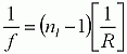 simple thick lens equation