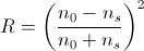 Fresnel Reflections Equation