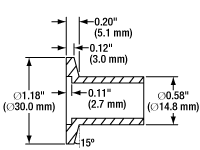 General Diagram of a KF16 Flange