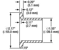 General Diagram of a KF40 Flange