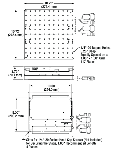 M150XY Mechanical Drawing